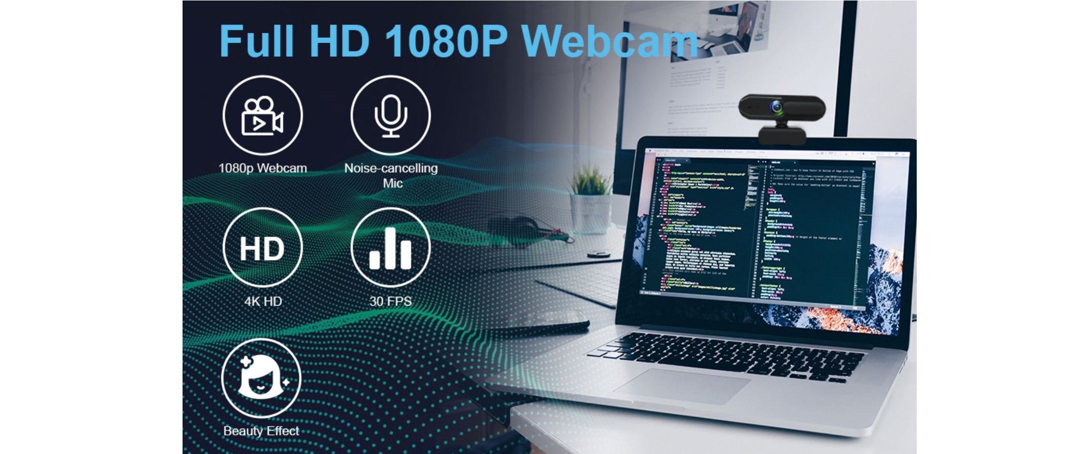 Full HD 1080P webcam with mic