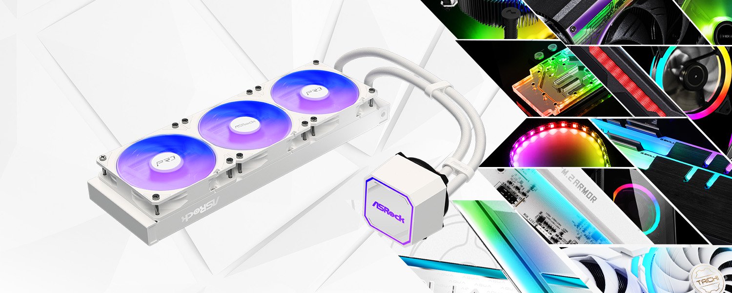 ASRock AIO PRO White 360 ARGB Liquid Cooler