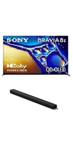 Sony K55XR80M2 Google TV with HT-A9000 Theater Soundbar and Amber Screen Cleaner