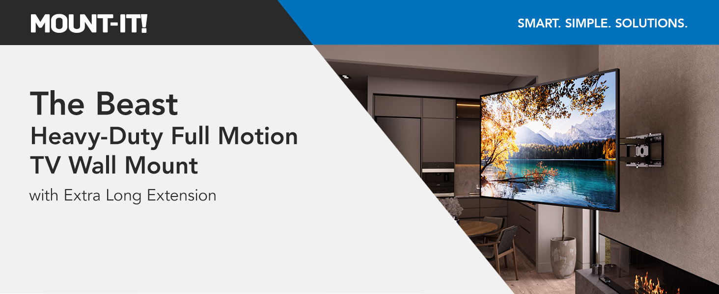 Mount-It! MI-394 Heavy Duty TV Wall Mount With Long Extension Arms