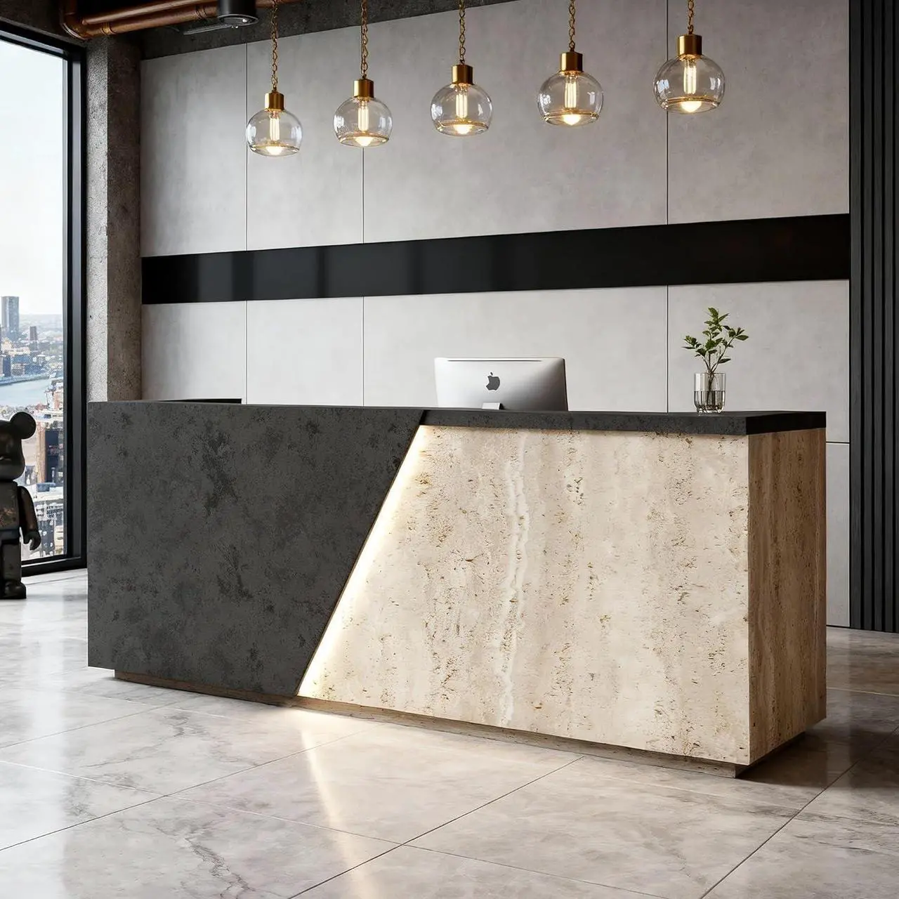 95 inch reception desk