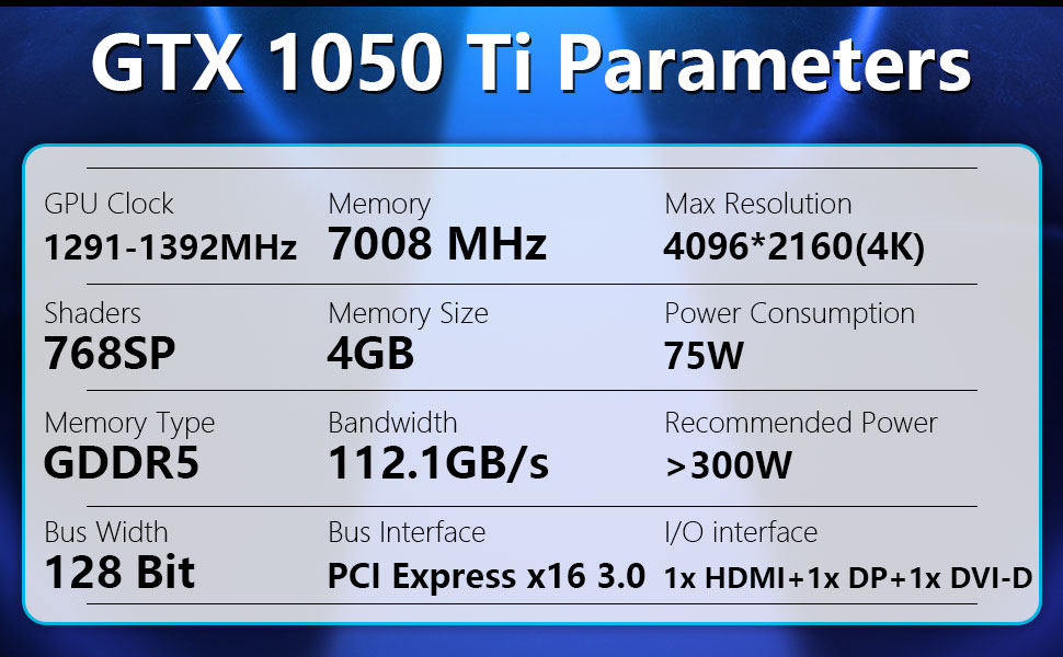 gtx 1050ti 4g graphics card
