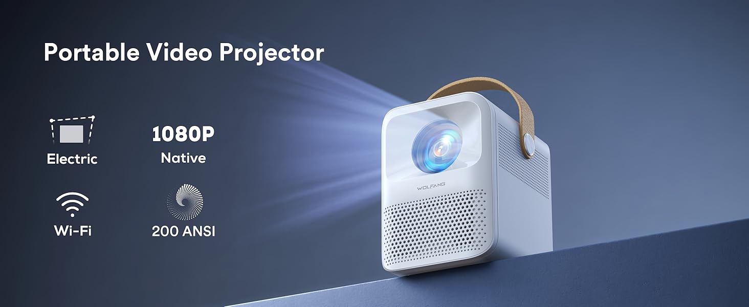 WOLFANG WP01 Mini 4K Support Portable Projector