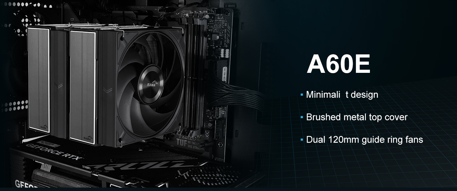 SAMA A60E Dual-Tower CPU Air Cooler