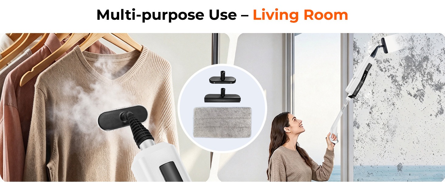 Rosewill 11-in-1 Steam Mop - White