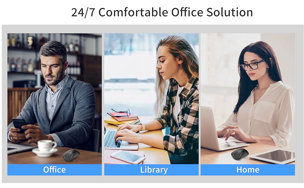 Wireless Mouse, 2.4G Ergonomic Optical Mouse, Computer 2.4G RF Wireless Mouse