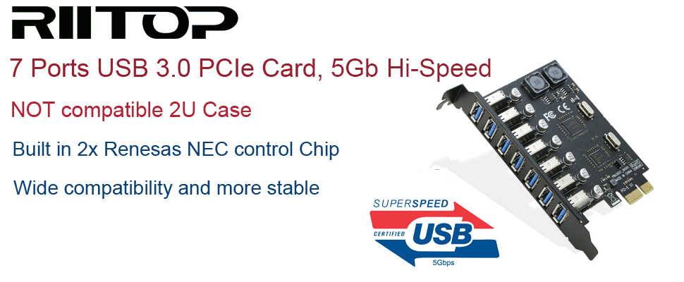 usb 3.0 pci-e expansion card 7 ports