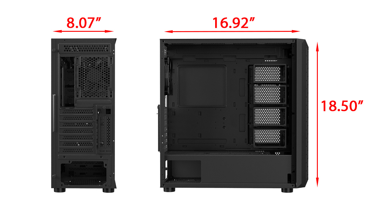 Classico Storage Case ATX Computer Case Mid Tower with 3x140mm &1x