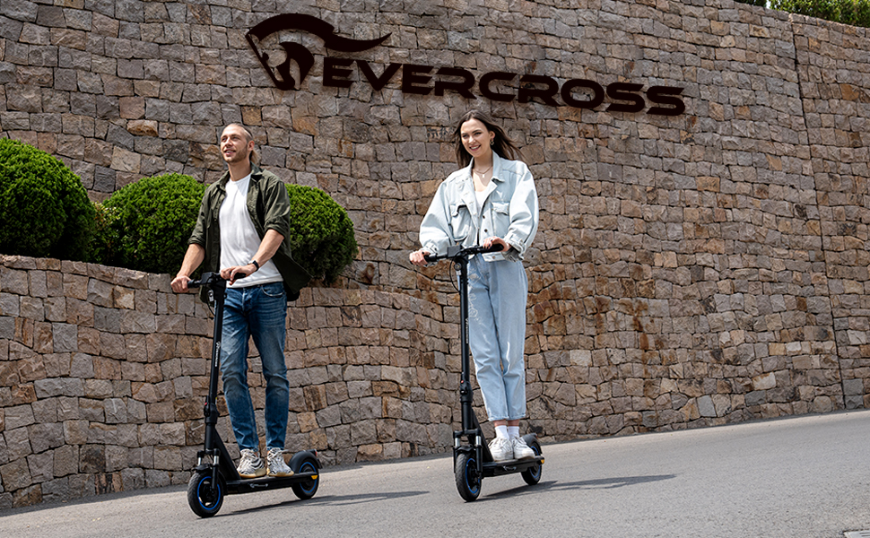 EVERCROSS EV10Z App-Enabled Electric Scooter, 10 Solid Tires Electric  Scooters, 22 Miles & 19 Mph Folding Electric Scooter for Adults & Teenagers  with 500W Brushless Hub Motor (With Scooter Bag ) 