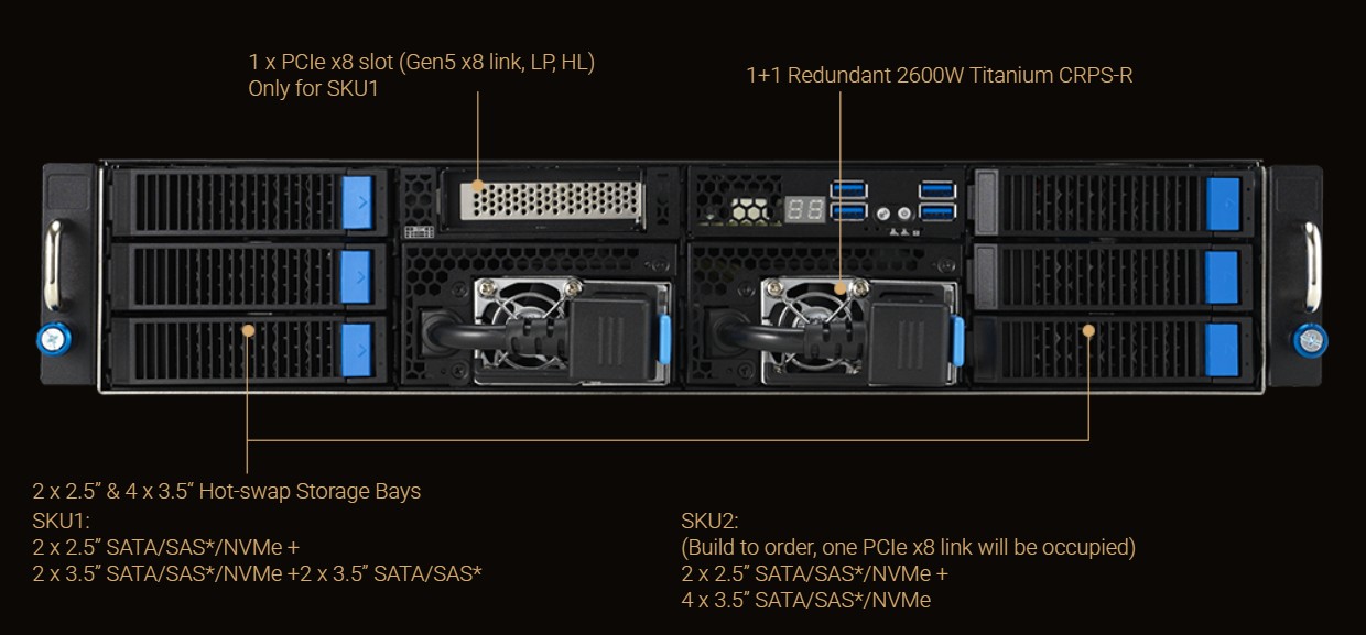 ASUS ESC4000A-E12-26WGPT 2U 4-GPU AI Server