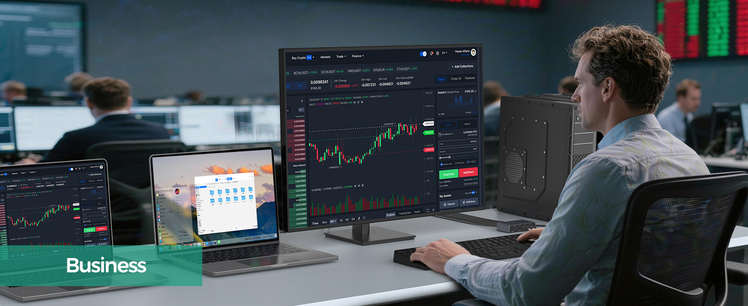 8K@60Hz HDMI KVM Switch 4 Computers 1 Monitor - 4 Ports USB 3.0 (3 USB A+1C) Aluminum KVM Switches