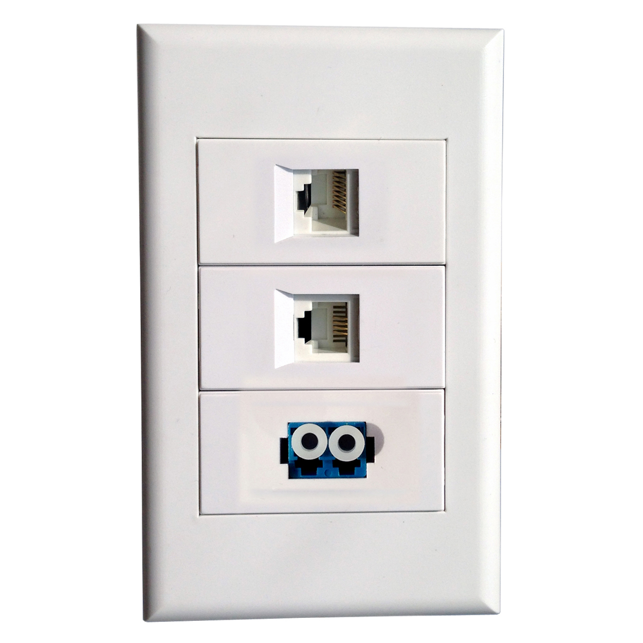 RJ45 RJ11 LC Duplex Keystone Wall Plate