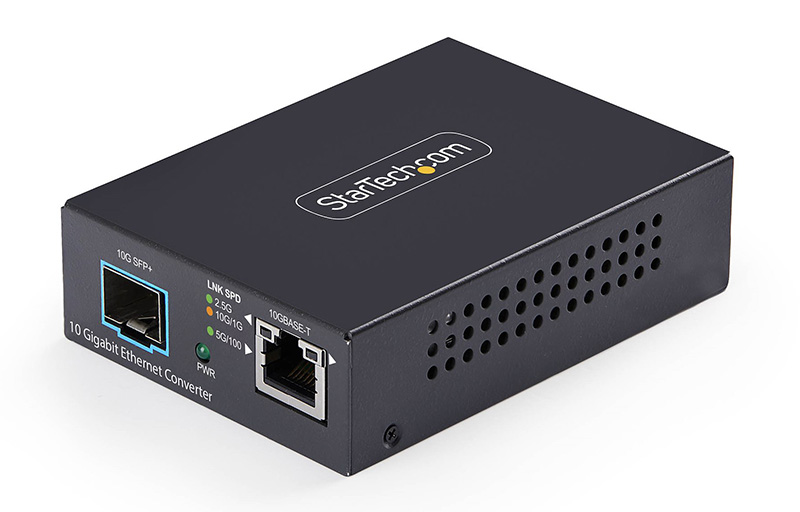 StarTech 10GbE Multi-Gigabit Open SFP+ Fiber Media Converter