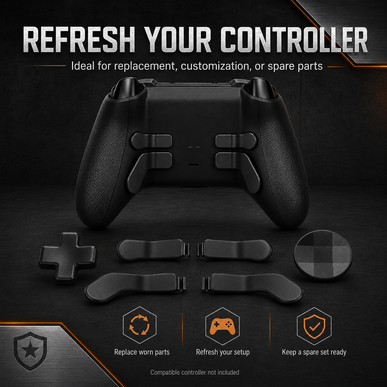 xbox elite replacement parts, black replacement paddles