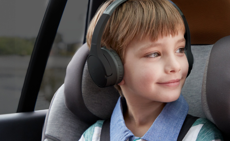  Belkin Wireless Bluetooth On-Ear Headphones for Kids with Mic