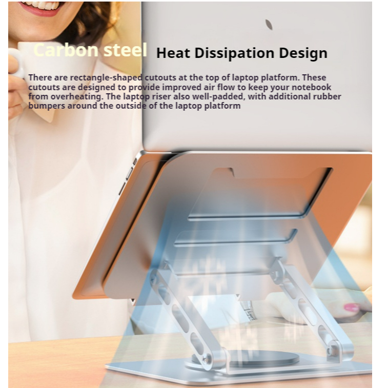 The rectangle-shaped cutouts make laptop breathe more easily, making it less likely to suffer from t