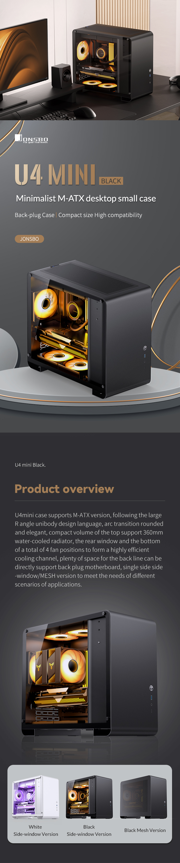 JONSBO U4 MINI BLACK