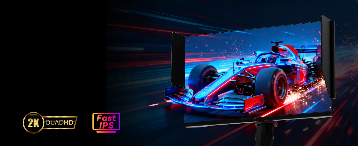 2K monitor with hood