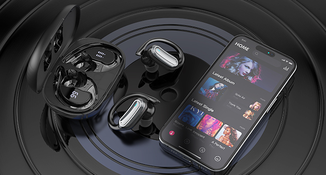 Wireless Earbuds Bluetooth 5.4 Headphones, 54H Playtime Stereo Earphones with Noise Cancelling Mic