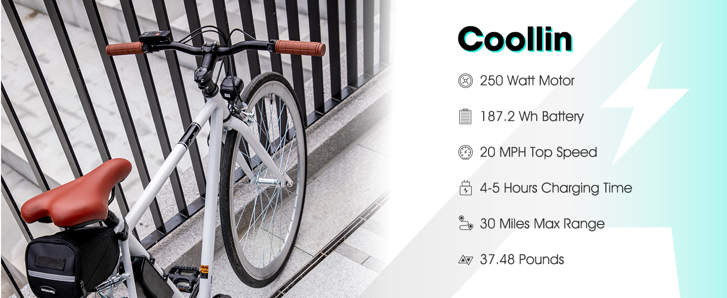 Elctric Commuter City Ebikes for Adult Men Women Electric Bike 250w Motor 36v 20mph