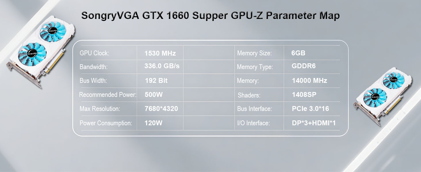 GTX 1660 Supper 6GB Gaming Graphics Card