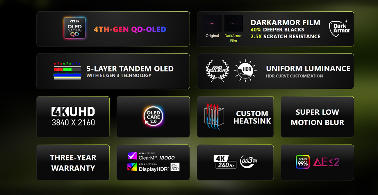 MSI MAG 321UP QD-OLED X24 Gaming Monitor