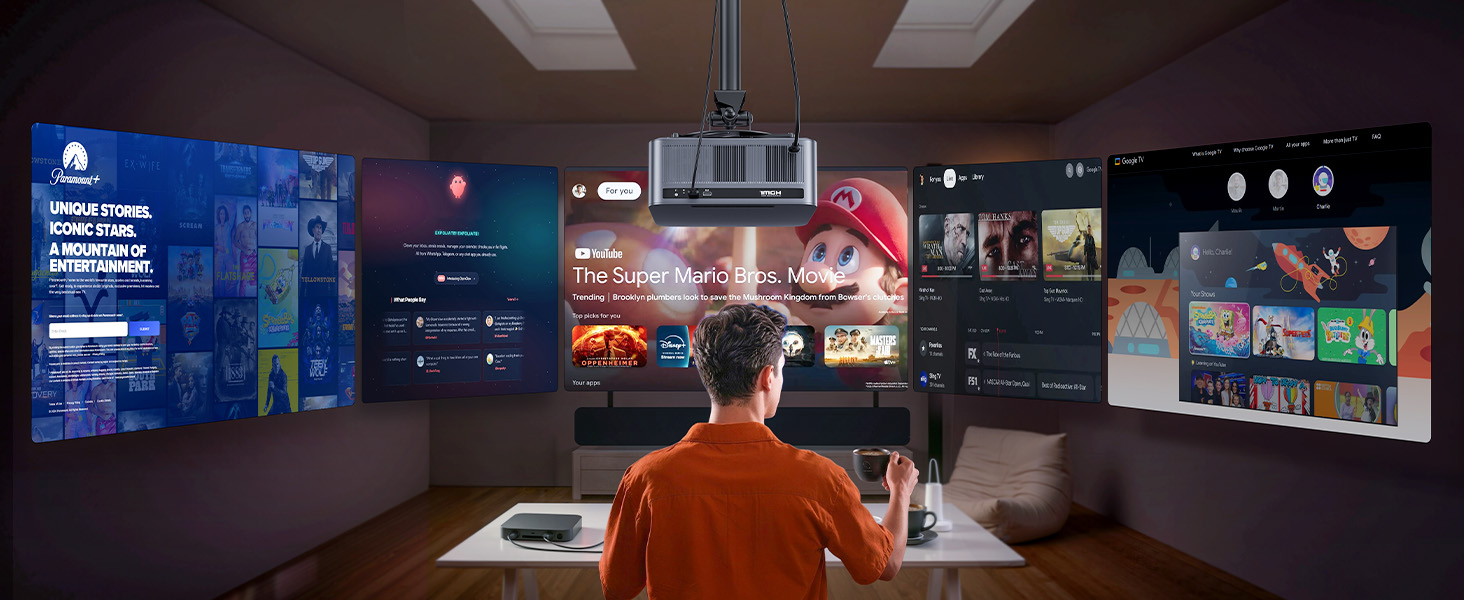 WiMiUS G2 Official Google TV 14.0 Projector