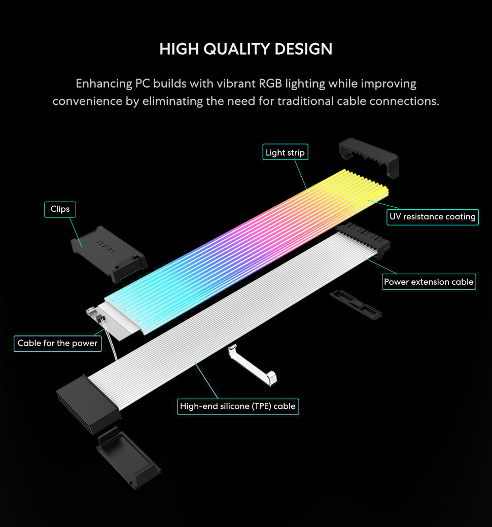 Strimer Wireless,24 Pin, RGB Power Extension Cable