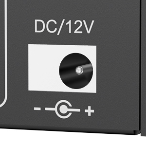DC12V port for power supply External power supply is not required for normal USB device. DC12 power