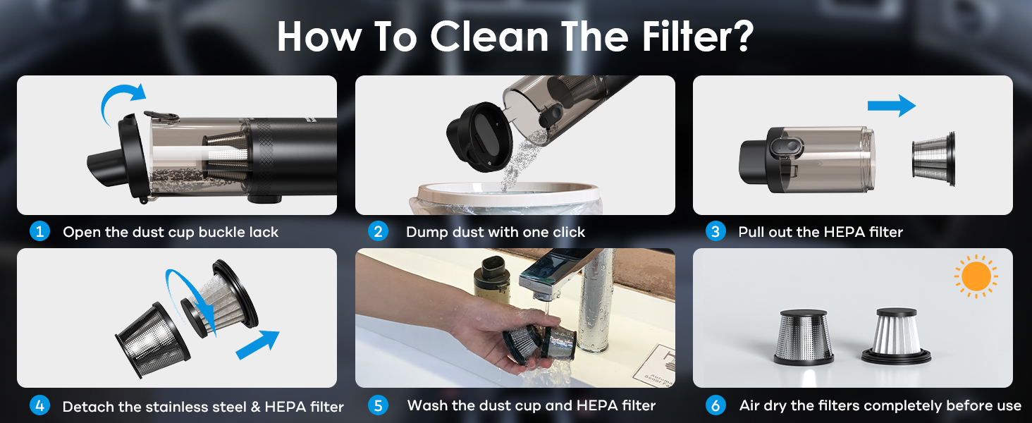 how to clean the filter