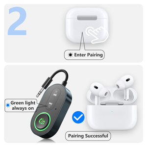 Upgraded Bluetooth 5.3 Transmitter Receiver, 2-in-1 Airplane Bluetooth Adapter