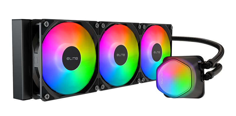 Cooler Master Elite Liquid 360 CPU AIO Cooler - Black