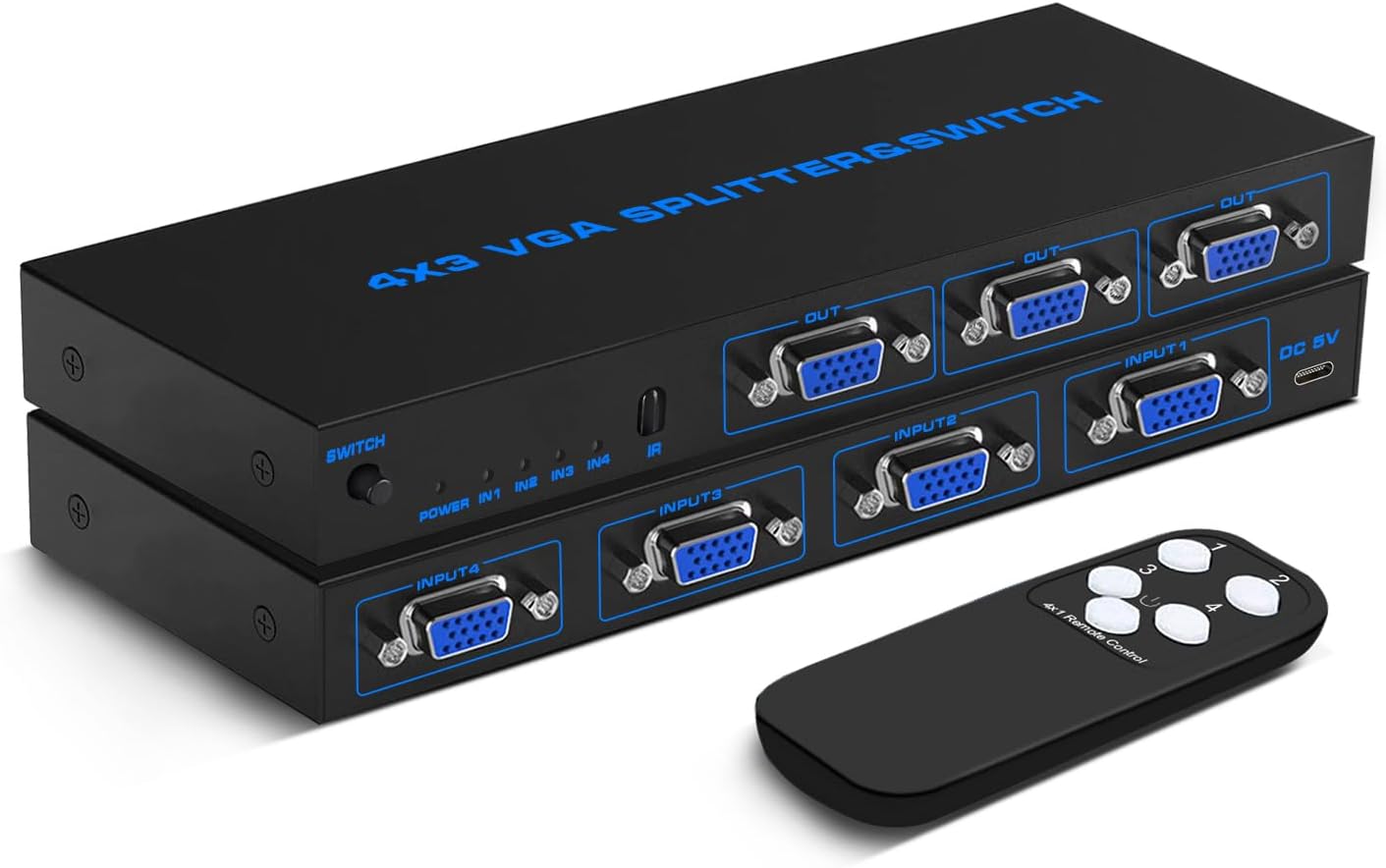 VGA Splitter 4 in 3 Out