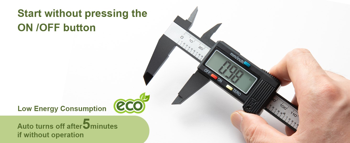 The inner test surface of the caliper fits A, reset to zero, and test B, then size of C can be teste