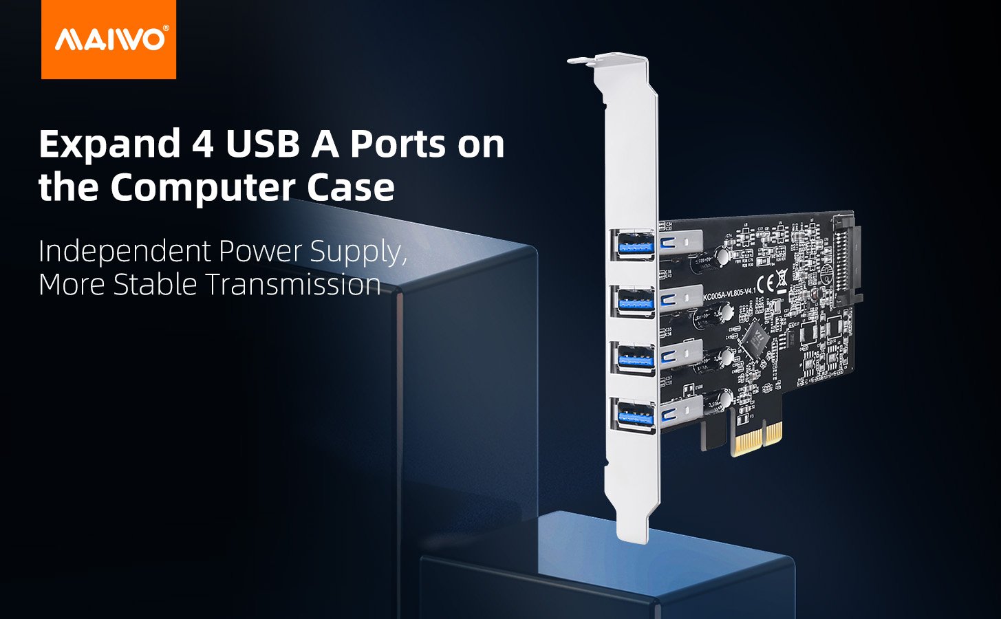 USB 3.0 4 Ports to PCI Express USB Expansion Card Adapter