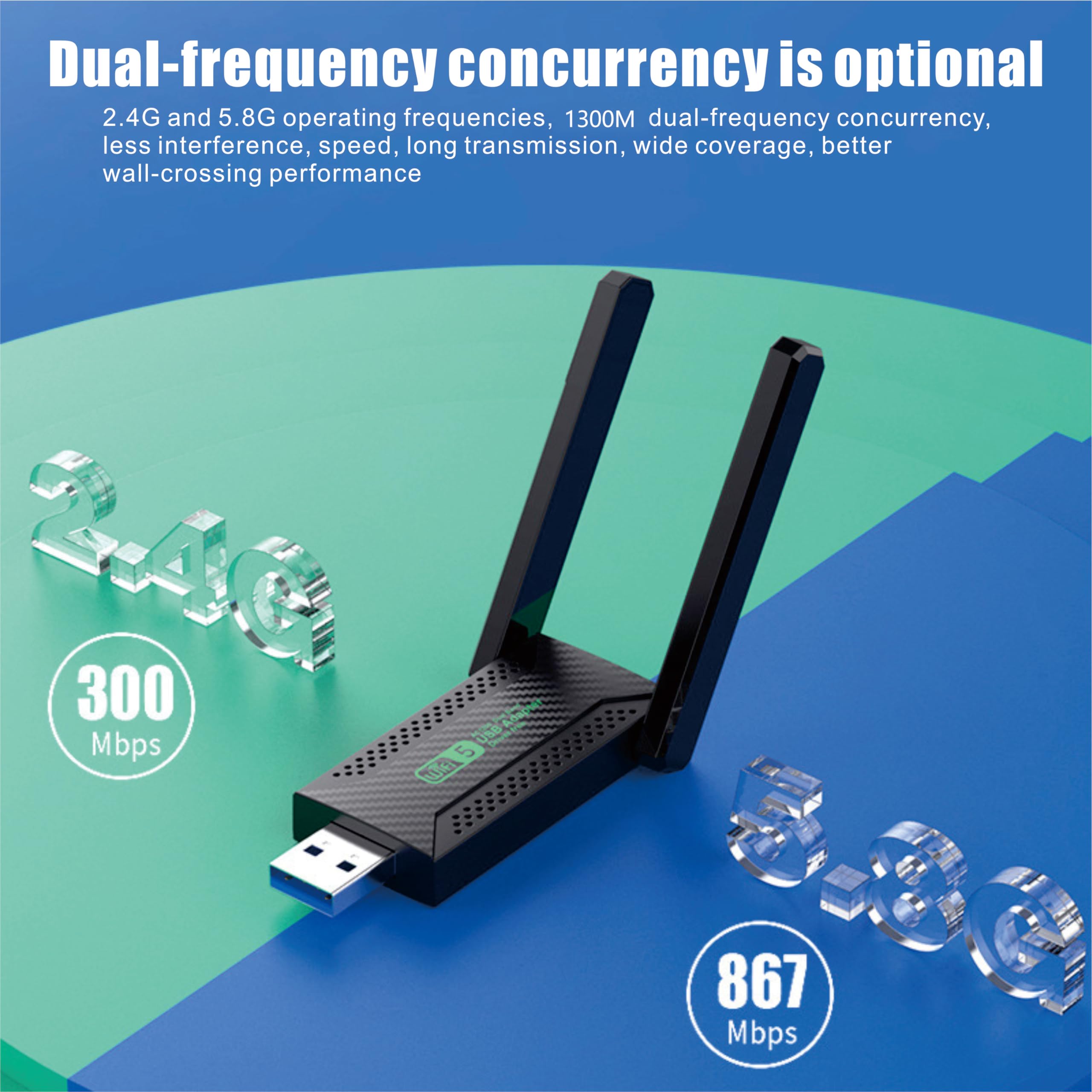 2024 Driver Free USB WiFi Adapter
