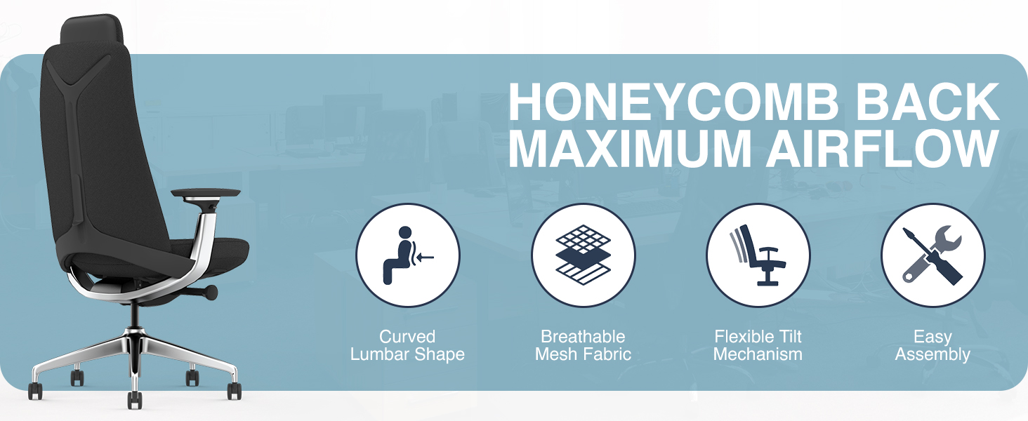 executive leather office chair, modern high-back desk chair, premium boardroom seating