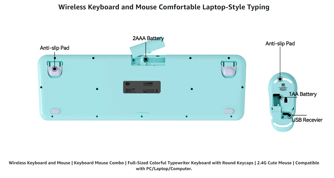 Wireless keyboard and mouse kit