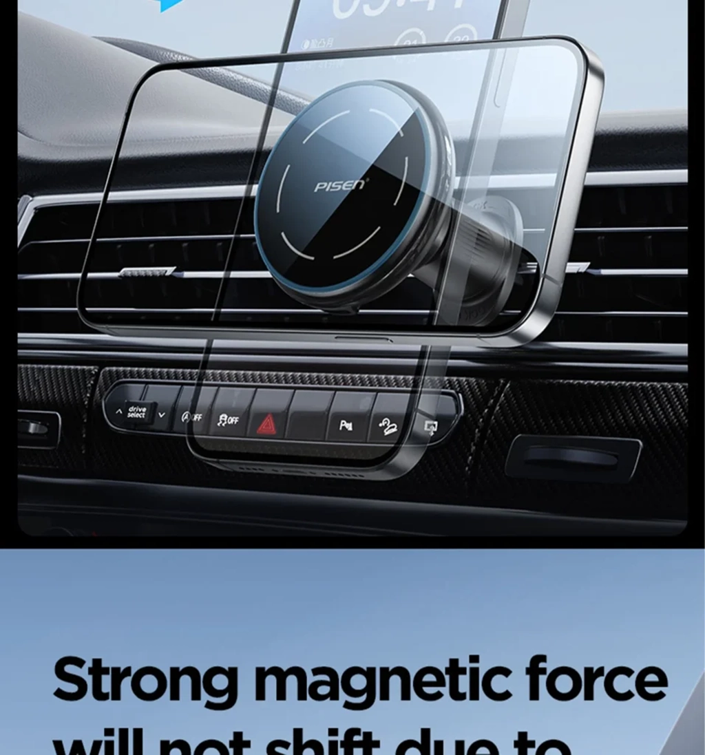 PISEN TP-C70 Qi2 magnetic wireless car charger mount