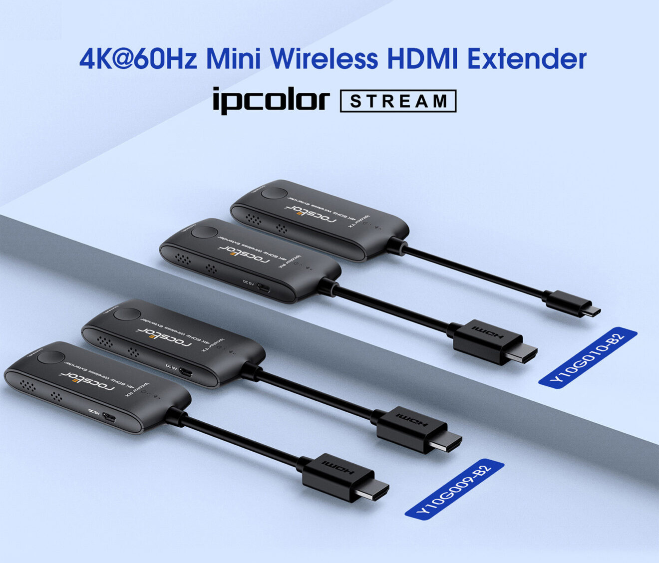 Rocstor TrueReach TR9 4K@60Hz Mini Portable 65ft (20M) HDMI over Wireless Extender 4096×2160@60HZ (Y10G009-B2)