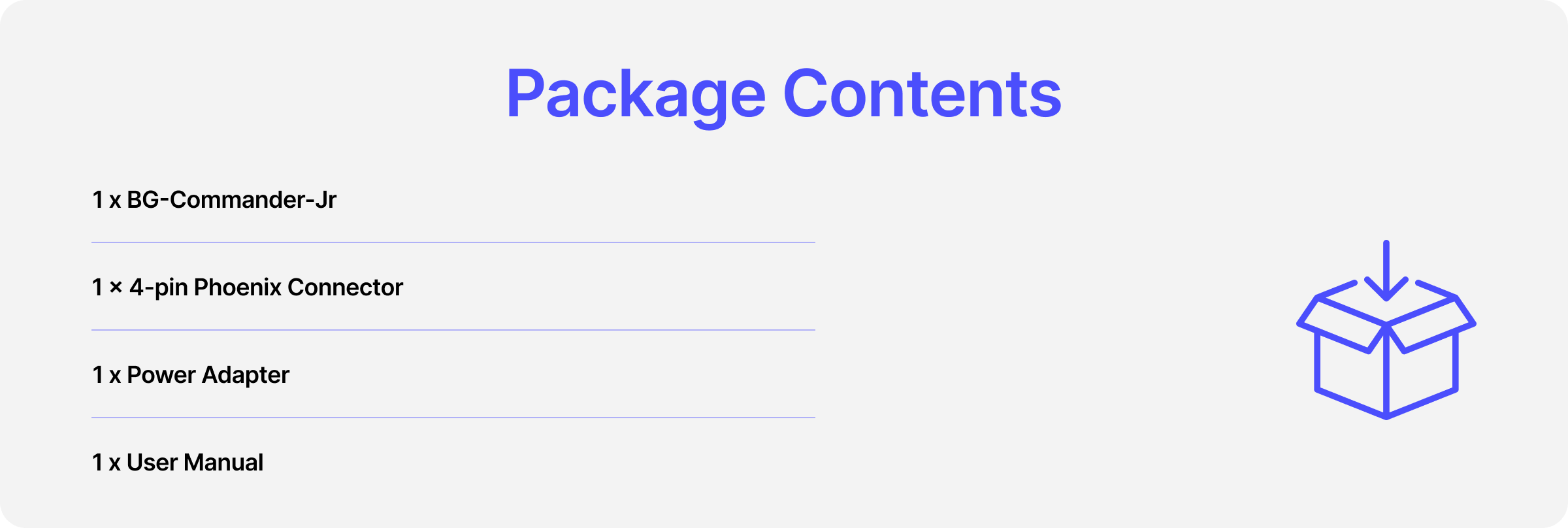 package contents