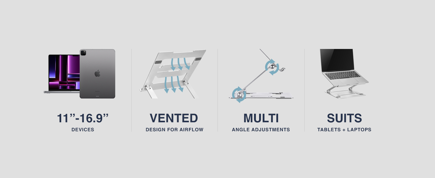 Desky Adjustable Laptop Stand Riser