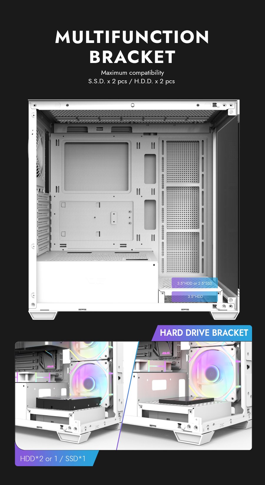 darkFlash DS900 ATX PC Case White