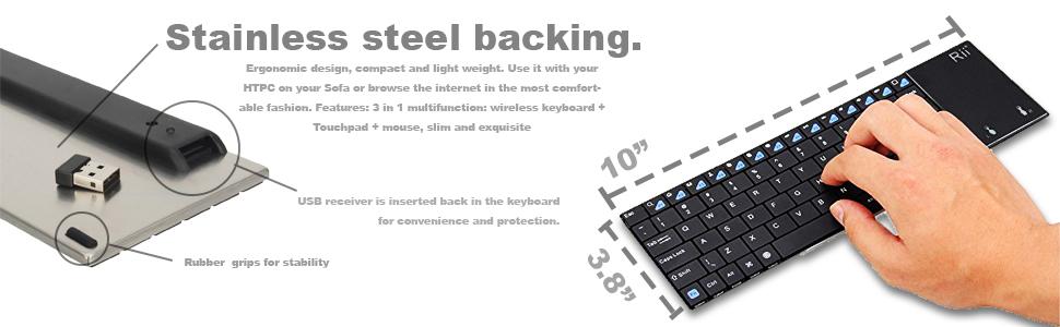 Wireless Keyboard with USB Receiver