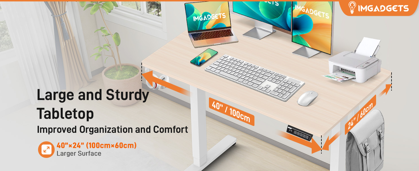 Adjustable Electric Desk 40"