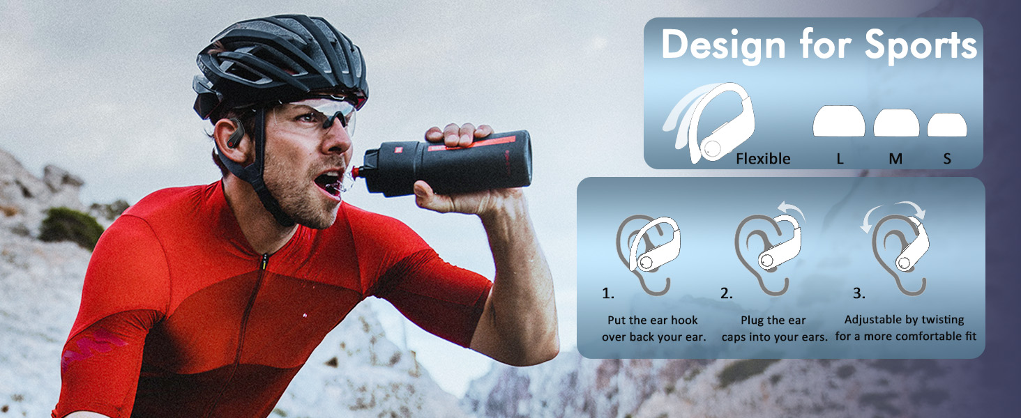 Wireless Earbuds Bluetooth Headphones Sports Over-Ear Bluetooth 5.3 Ear Buds