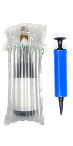 wine bottle projectors shipping packaging air pillows dunnage void fill air bags