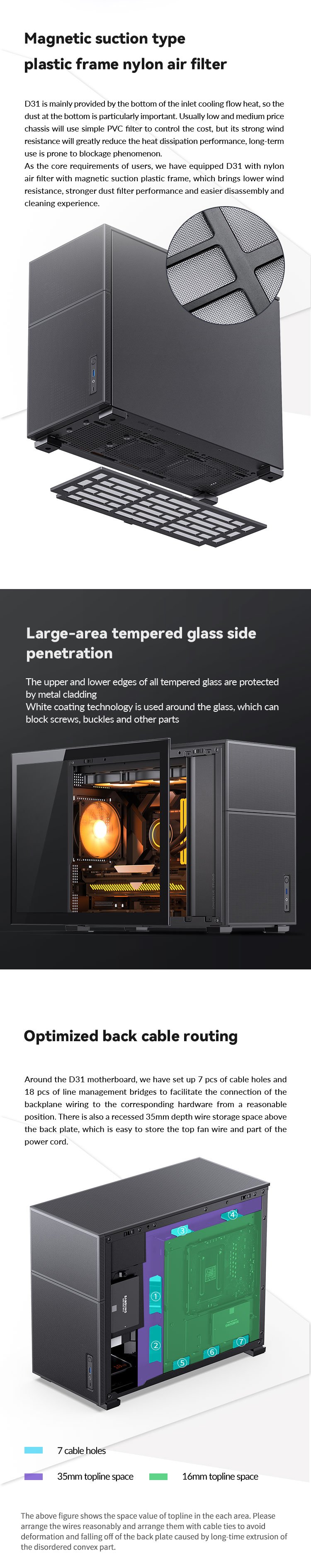 JONSBO D31 MESH BLACK Micro ATX Computer Case, Tempered Glass-1