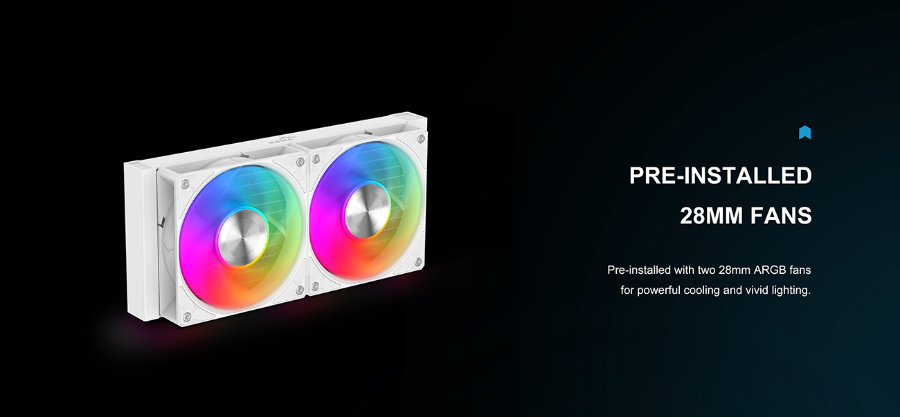 SAMA L50 240mm Liquid CPU Cooler AIO Cooler with ARGB Infinity Mirror Effect White