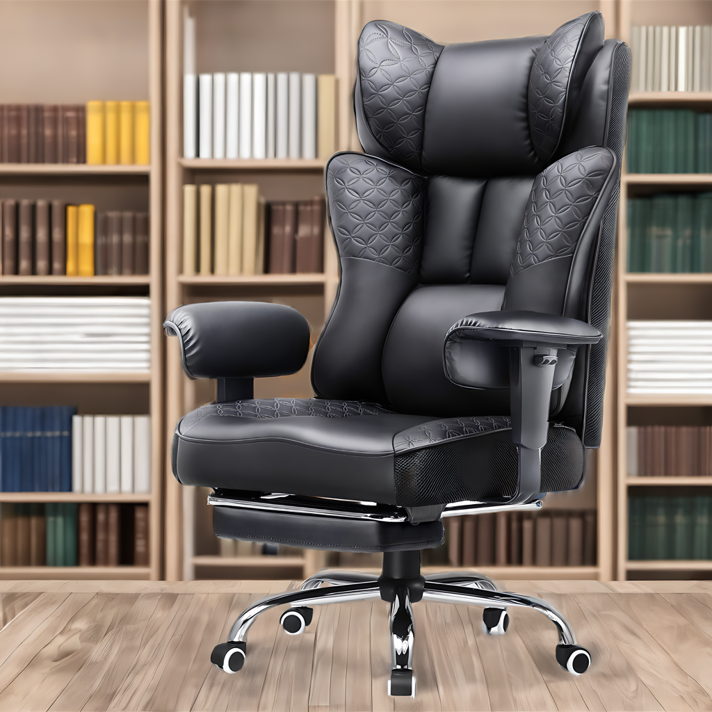 Tall & Big Office Chair 400LBS Ergonomic Gaming Chair Wide with Deluxe Embossing Designed PU Leather